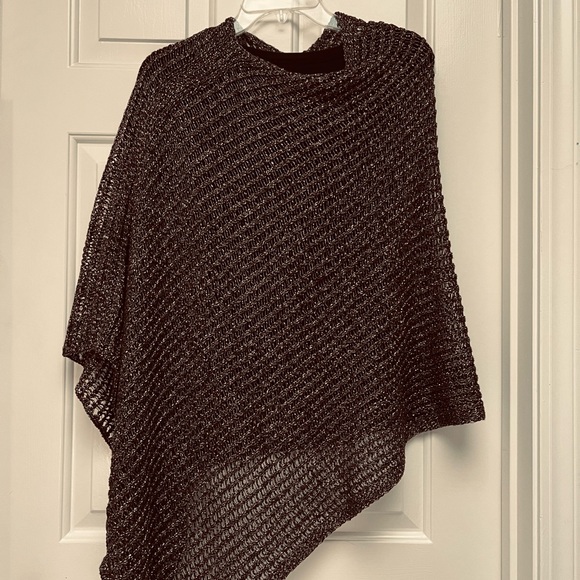 Eileen Fisher metallic bronze poncho - Picture 4 of 9